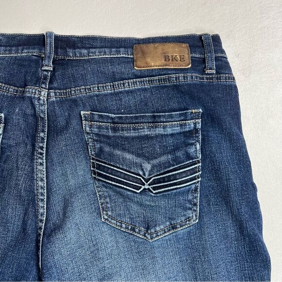 Men’s BKE Tyler Dark Blue Straight Jeans 38 Long - Picture 5 of 5